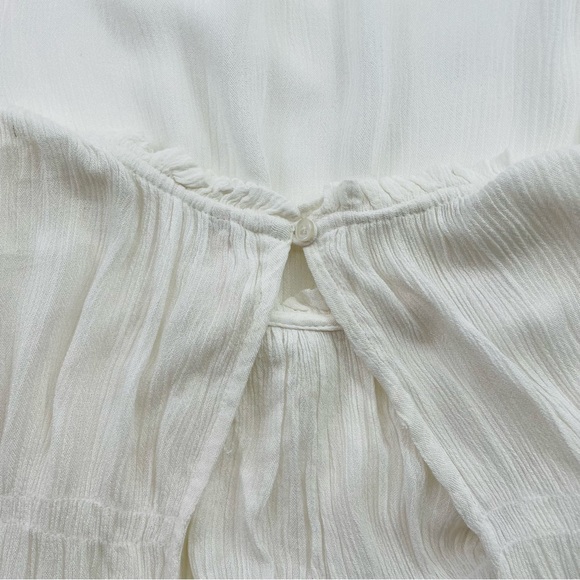 Free People Kelsey Top In White Bell Sleeves Flowy Silhouette Women Size Large - Picture 6 of 13
